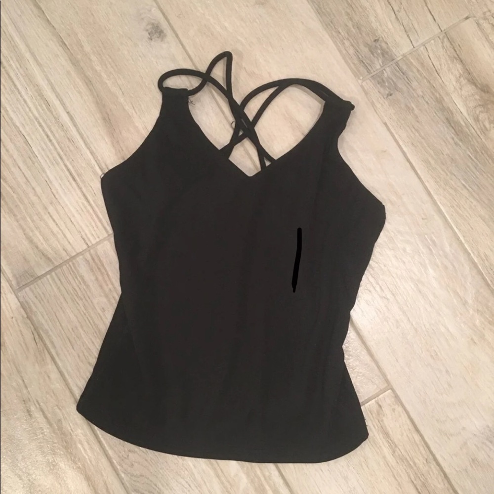 FUNKY DIVA Black Cami Top Girls sz 10/12